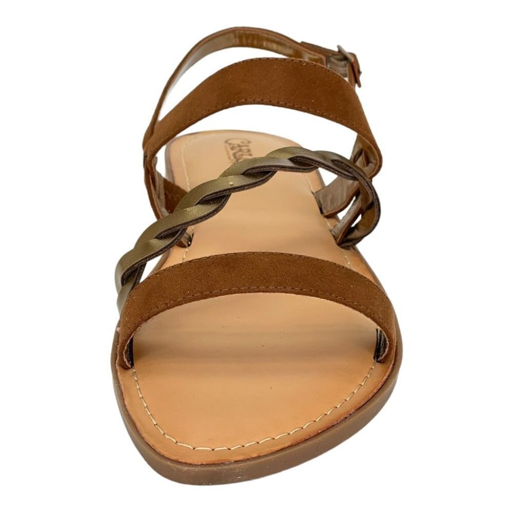 Carlos Santana Radley Brown Faux Leather Slingback Womens Sandals Size 9M - Picture 5 of 9
